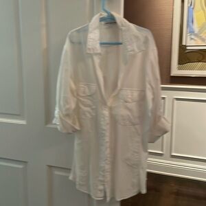 James per size 2 white top very teeny stains